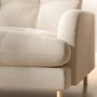 Beige Velvet 3 Seater Mid Century Sofa - Beckett