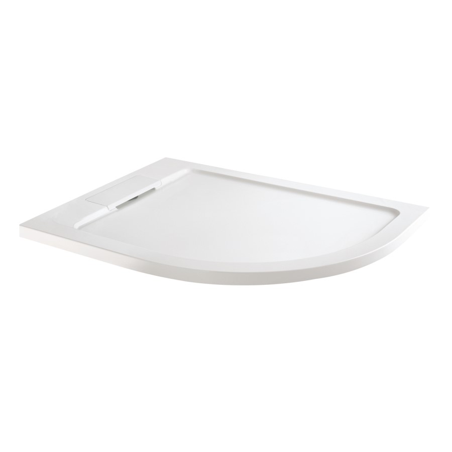 Low Profile Left Hand Offset Quadrant Shower Tray 1200 x 900mm Stone Resin - Elusive