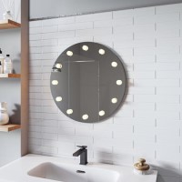 Round LED Heated Bathroom Mirror with Demister 600mm
