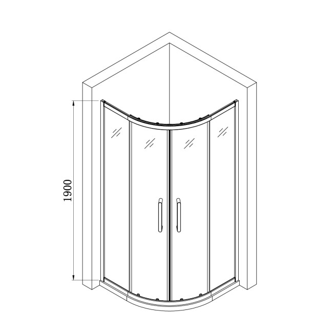 Chrome 6mm Glass Quadrant Shower Enclosure 800mm - Carina