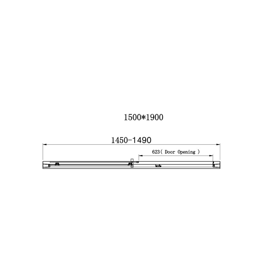 1500mm Sliding Shower Door-Carina 