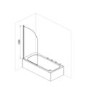 Freestanding Shower Bath Single Ended Right Hand Corner with Chrome Bath Screen 1650 x 780mm - Faro