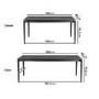 GRADE A1 - Marble Effect Extendable Ceramic Dining Table in Black - Seats 6-8 - Camilla