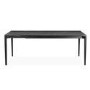 GRADE A1 - Marble Effect Extendable Ceramic Dining Table in Black - Seats 6-8 - Camilla