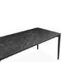 GRADE A1 - Marble Effect Extendable Ceramic Dining Table in Black - Seats 6-8 - Camilla