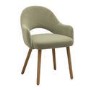 ONLY OPENED - Set of 2 Sage Green Velvet and Oak Dining Chairs - Colbie