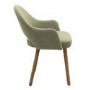 ONLY OPENED - Set of 2 Sage Green Velvet and Oak Dining Chairs - Colbie