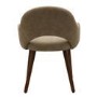 ONLY OPENED - Set of 2 Beige Faux Leather Dining Chairs with Walnut Legs - Colbie