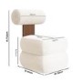 ONLY OPENED - Cream Boucle Roll Back Dressing Table Chair - Cleo