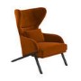 ONLY OPENED - Orange Velvet Accent Chair - Clarence