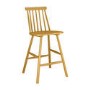GRADE A1 - Light Oak Wooden Kitchen Stool with Spindle Back - 66cm - Cami