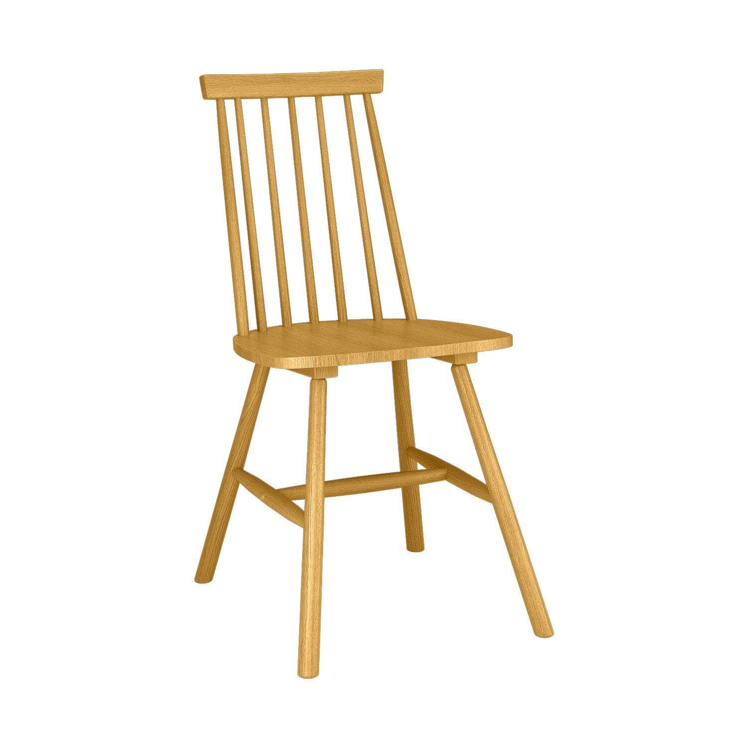 GRADE A1 Set of 2 Light Oak Spindle Dining Chairs Cami Furniture123