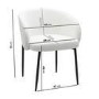 ONLY OPENED - Set of 2 White Boucle Dining Chairs - Cora