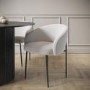 ONLY OPENED - Set of 2 White Boucle Dining Chairs - Cora