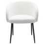 ONLY OPENED - Set of 2 White Boucle Dining Chairs - Cora
