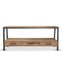 GRADE A2 - Solid Wood & Metal TV Unit with Storage - TV's up to 55" - Cyra