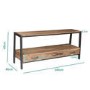 GRADE A2 - Solid Wood & Metal TV Unit with Storage - TV's up to 55" - Cyra