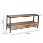 Solid Wood & Metal TV Unit with Storage - TV's up to 55" - Cyra