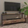 GRADE A2 - Solid Wood & Metal TV Unit with Storage - TV's up to 55" - Cyra