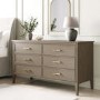 ONLY OPENED - Wide Dark Wood Chest Of 6 Drawers - Delilah