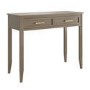 GRADE A1 - Dark Wood Dressing Table with 2 Drawers - Delilah