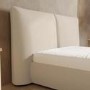 ONLY OPENED - Beige Linen Super King Ottoman Bed with Pillow Headboard - Dune