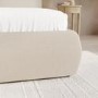 ONLY OPENED - Beige Linen Super King Ottoman Bed with Pillow Headboard - Dune