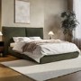 ONLY OPENED - Green Chenille King Size Ottoman Pillow Bed - Dune