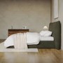 ONLY OPENED - Green Chenille King Size Ottoman Pillow Bed - Dune