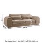 ALMOST PERFECT - Mink Velvet 3 Seater Sofa - Elvi