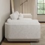 ONLY OPENED - Curved Cream Boucle 3 Seater Sofa - Elvi