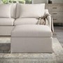 ONLY OPENED - Cream Fabric Slipcover Footstool - Eliza
