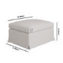 ONLY OPENED - Cream Fabric Slipcover Footstool - Eliza