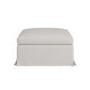 ONLY OPENED - Cream Fabric Slipcover Footstool - Eliza