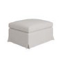 ONLY OPENED - Cream Fabric Slipcover Footstool - Eliza