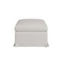 ONLY OPENED - Cream Fabric Slipcover Footstool - Eliza
