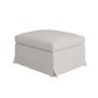 ONLY OPENED - Cream Fabric Slipcover Footstool - Eliza