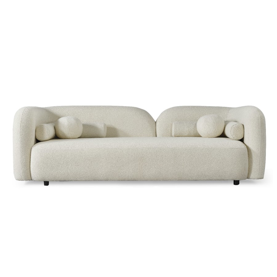 ONLY OPENED - Elma Cream Boucle 3 Seater Sofa