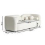 ONLY OPENED - Elma Cream Boucle 3 Seater Sofa