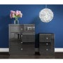 GRADE A1 - Eva Grey Mirrored 4 Drawer Chest of Drawers with Crystal Effect Handles
