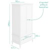 GRADE A1 -  White Double Wardrobe with Drawers - Florentine