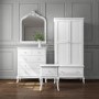GRADE A1 -  White Double Wardrobe with Drawers - Florentine