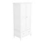 GRADE A1 -  White Double Wardrobe with Drawers - Florentine