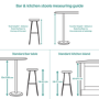 GRADE A1 - Set of 2 Grey Faux Leather Bar Stools - 72 cm