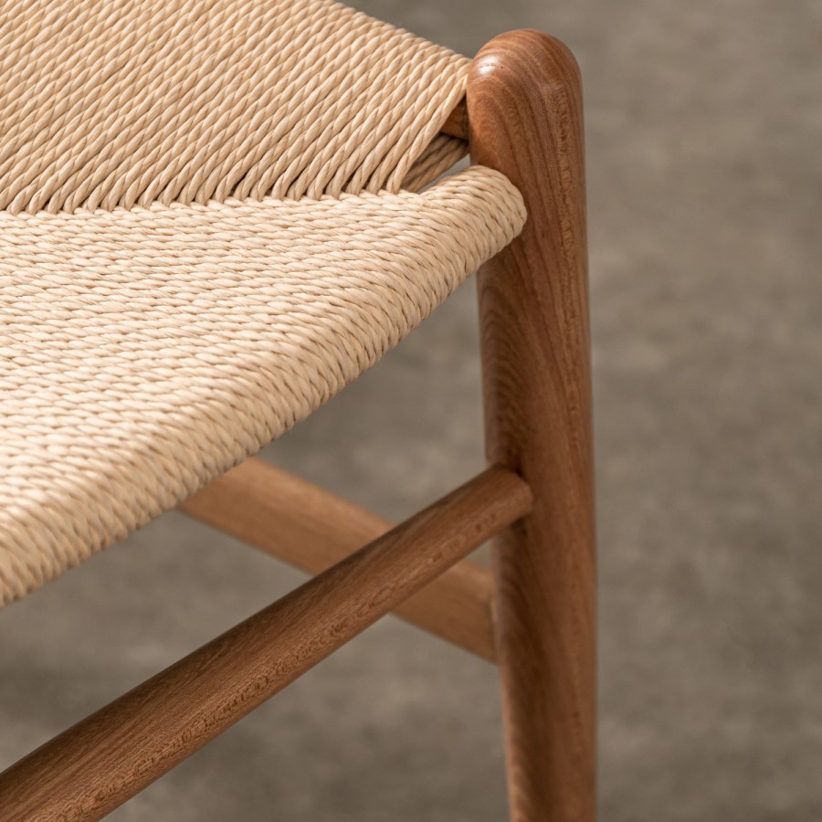 ONLY OPENED - Set of 2 Brown Wishbone Back Dining Chairs - Sloan - Caspian House