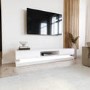 ONLY OPENED - Evoque LED White High gloss TV Unit with Lower Lighting