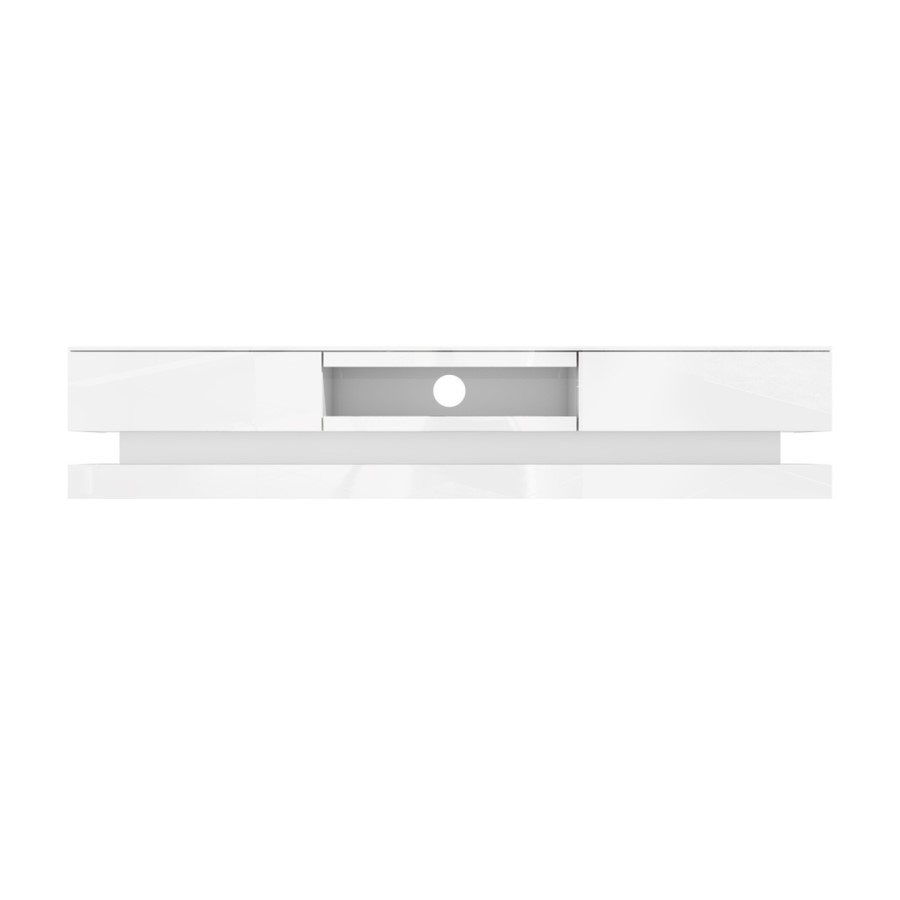 ONLY OPENED - Evoque LED White High gloss TV Unit with Lower Lighting