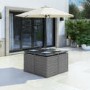 GRADE A1 - Grey Rattan 10 Piece Cube Garden Dining Set - Parasol Included