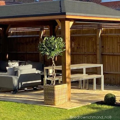 Table and Bench Garden Dining Set - 4 Seater  - Como