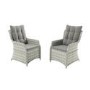 GRADE A1 - 2 Seater Grey Round Rattan Garden Dining Set with Table - Aspen